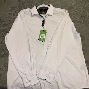 Tom Baine White with Black Dots Dress Shirt